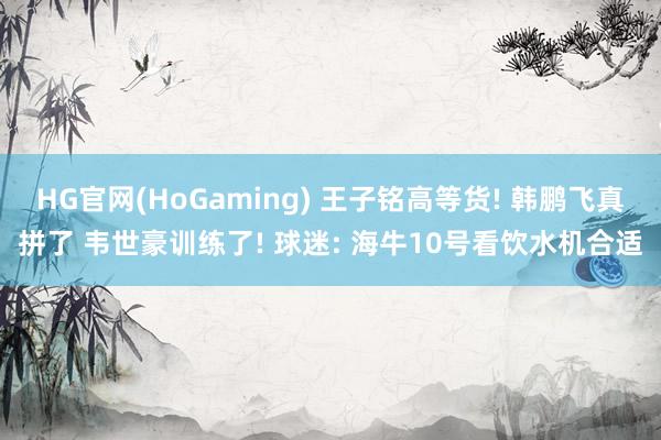 HG官网(HoGaming) 王子铭高等货! 韩鹏飞真拼了 韦世豪训练了! 球迷: 海牛10号看饮水机合适