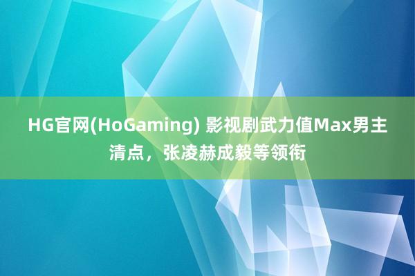 HG官网(HoGaming) 影视剧武力值Max男主清点，张凌赫成毅等领衔