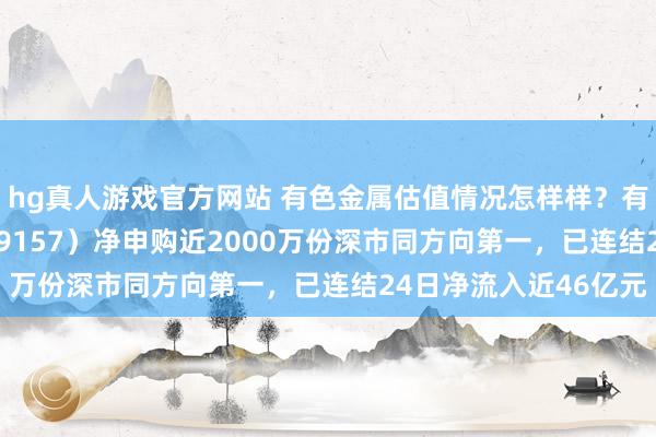 hg真人游戏官方网站 有色金属估值情况怎样样？有色金属ETF天弘（159157）净申购近2000万份深市同方向第一，已连结24日净流入近46亿元