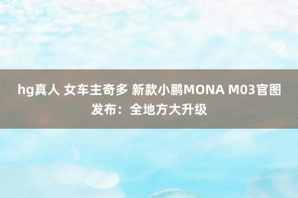 hg真人 女车主奇多 新款小鹏MONA M03官图发布：全地方大升级