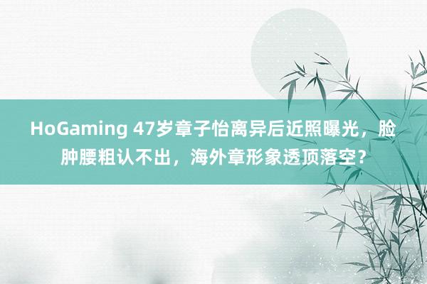 HoGaming 47岁章子怡离异后近照曝光，脸肿腰粗认不出，海外章形象透顶落空？