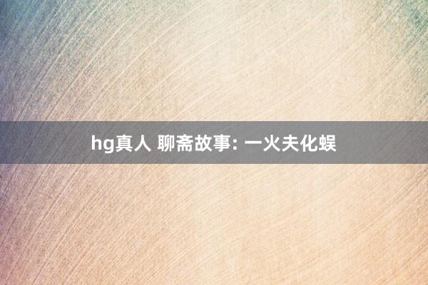 hg真人 聊斋故事: 一火夫化蜈