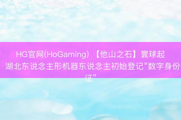HG官网(HoGaming) 【他山之石】寰球起首！湖北东说念主形机器东说念主初始登记“数字身份证”