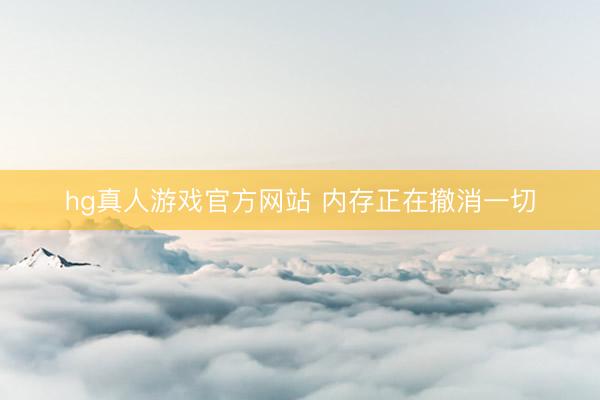 hg真人游戏官方网站 内存正在撤消一切