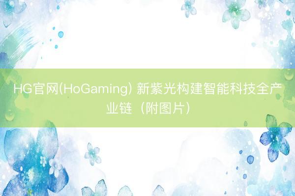 HG官网(HoGaming) 新紫光构建智能科技全产业链（附图片）