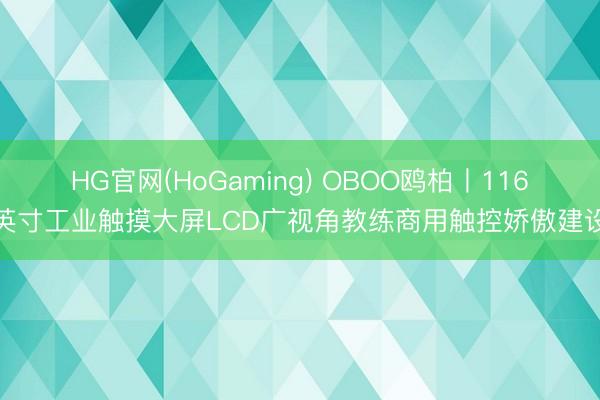 HG官网(HoGaming) OBOO鸥柏丨116英寸工业触摸大屏LCD广视角教练商用触控娇傲建设