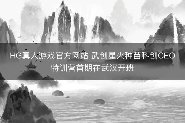 HG真人游戏官方网站 武创星火种苗科创CEO特训营首期在武汉开班