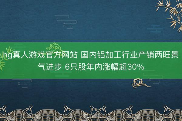 hg真人游戏官方网站 国内铝加工行业产销两旺景气进步 6只股年内涨幅超30%